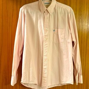 American Eagle men’s M long sleeve pink button-down shirt.